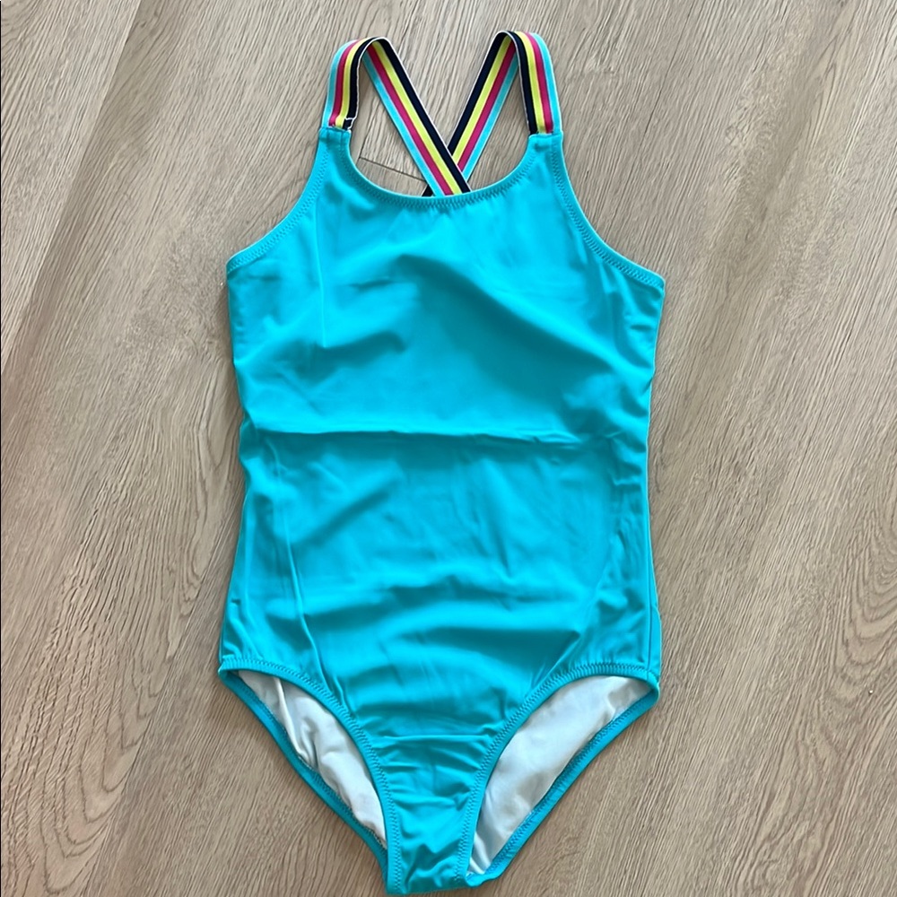 Kids Aqua One Piece Swimsuit Size 12